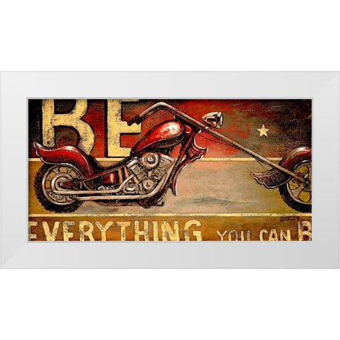 Be Everything White Modern Wood Framed Art Print by Kruskamp, Janet