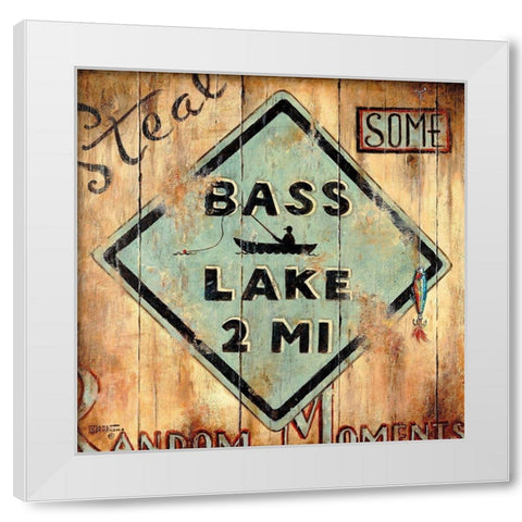 Bass Lake White Modern Wood Framed Art Print by Kruskamp, Janet