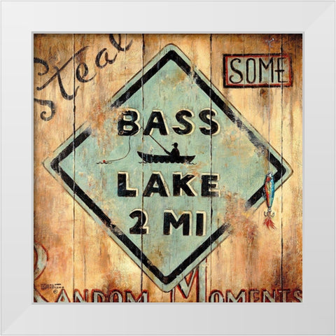 Bass Lake White Modern Wood Framed Art Print by Kruskamp, Janet