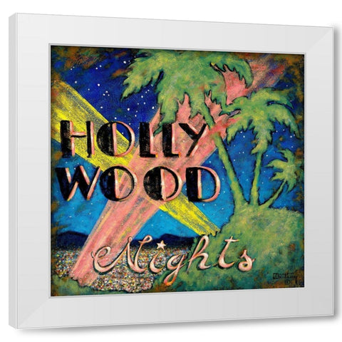 Hollywood Nights White Modern Wood Framed Art Print by Kruskamp, Janet