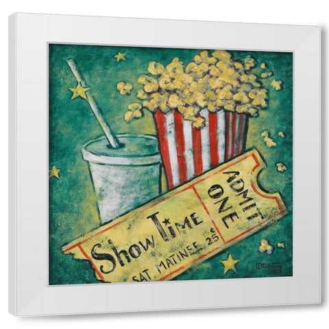 Show Time White Modern Wood Framed Art Print by Kruskamp, Janet