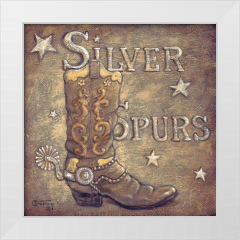 Silver Spurs White Modern Wood Framed Art Print by Kruskamp, Janet