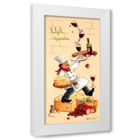 High Spirits White Modern Wood Framed Art Print by Kruskamp, Janet