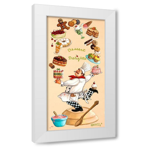 Dessert Delights White Modern Wood Framed Art Print by Kruskamp, Janet