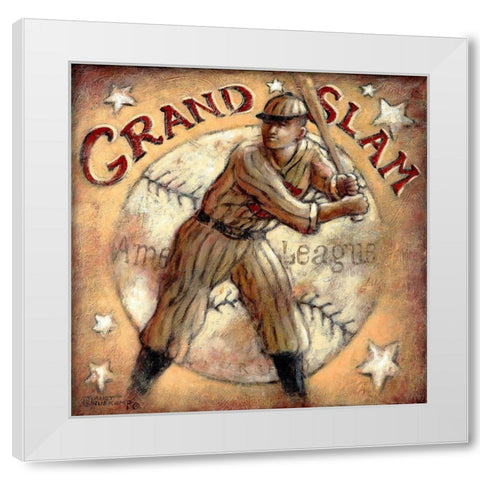 Grand Slam White Modern Wood Framed Art Print by Kruskamp, Janet