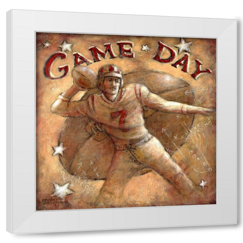 Game Day White Modern Wood Framed Art Print by Kruskamp, Janet