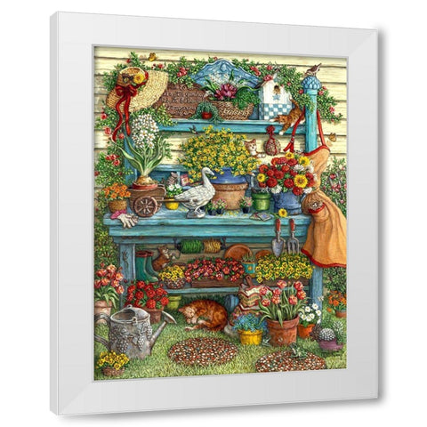 Welcome to Spring White Modern Wood Framed Art Print by Kruskamp, Janet
