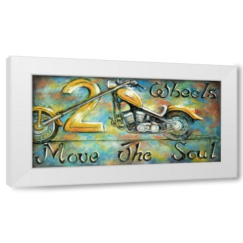 2 Wheels White Modern Wood Framed Art Print by Kruskamp, Janet