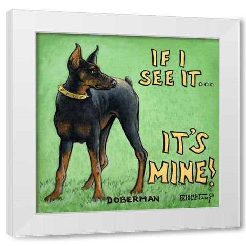 Its Mine White Modern Wood Framed Art Print by Kruskamp, Janet