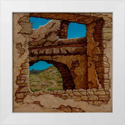 Adobe Near Taos II White Modern Wood Framed Art Print by Kruskamp, Janet