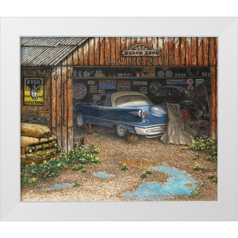 The Collector White Modern Wood Framed Art Print by Kruskamp, Janet
