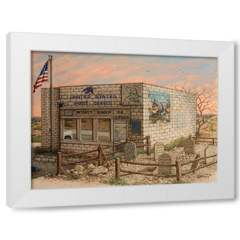 Wyatt Earp Post Office (Earp, CA) White Modern Wood Framed Art Print by Kruskamp, Janet