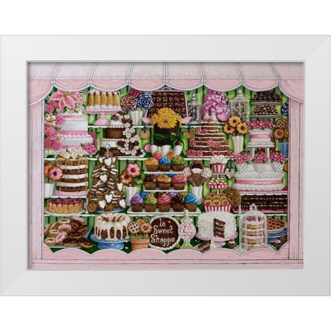 Sweet Shoppe White Modern Wood Framed Art Print by Kruskamp, Janet