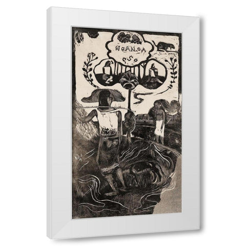 Fragrant (Noa noa) White Modern Wood Framed Art Print by Gauguin, Paul