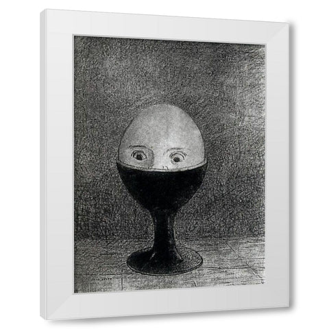 The Egg White Modern Wood Framed Art Print by Redon, Odilon