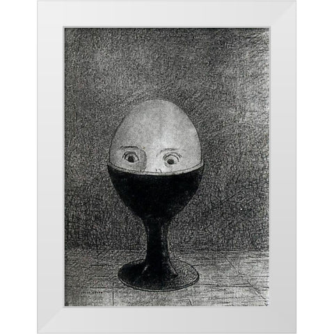 The Egg White Modern Wood Framed Art Print by Redon, Odilon