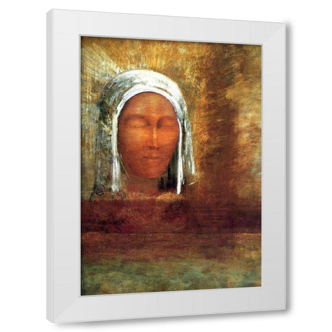 Virgin of the Dawn White Modern Wood Framed Art Print by Redon, Odilon