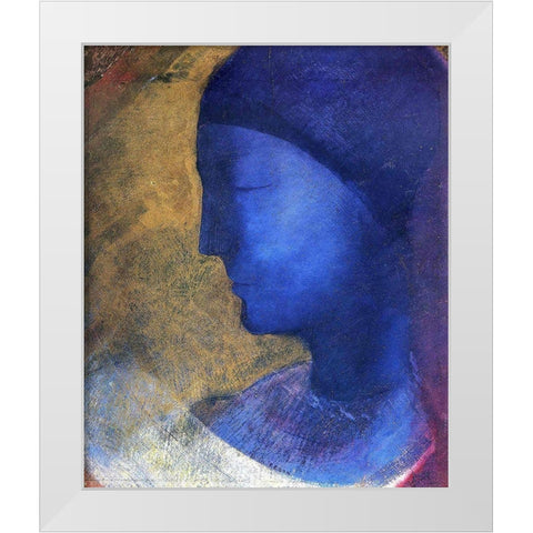 The Golden Cell White Modern Wood Framed Art Print by Redon, Odilon