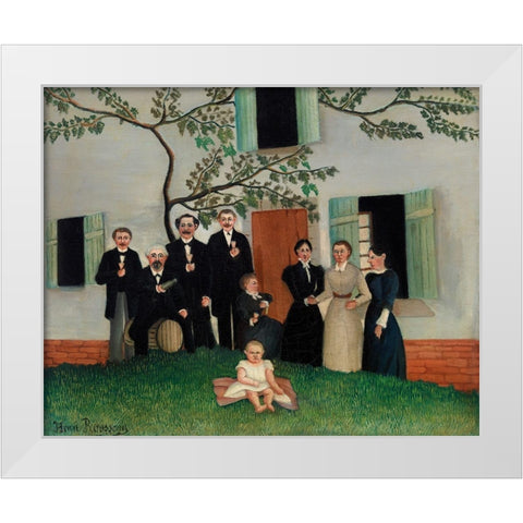 The Family 1900 White Modern Wood Framed Art Print by Rousseau, Henri