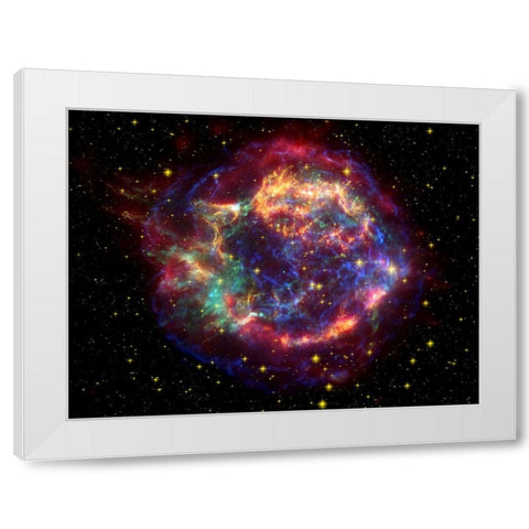 Cassiopeia A White Modern Wood Framed Art Print by NASA