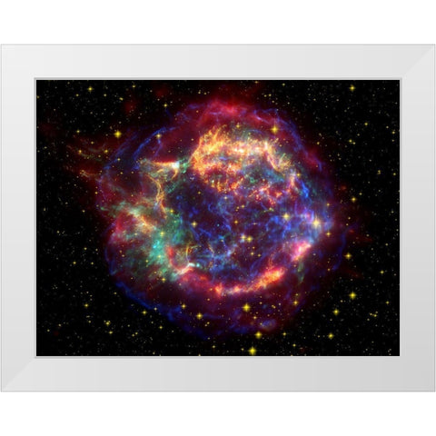 Cassiopeia A White Modern Wood Framed Art Print by NASA