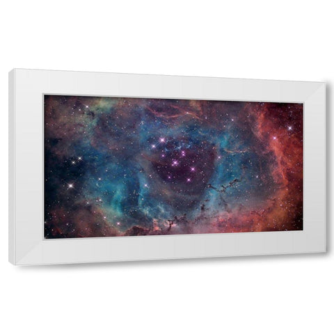 Deep Space from Hubble White Modern Wood Framed Art Print by NASA