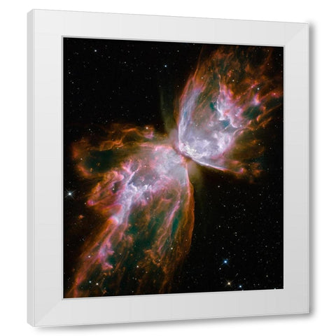 Hubble Spies a Butterfly White Modern Wood Framed Art Print by NASA