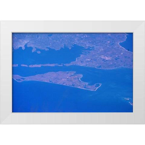 Marthas Vineyard and Cape Cod White Modern Wood Framed Art Print by NASA