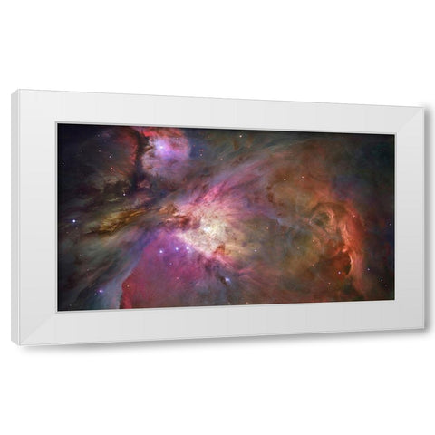 Orion Nebula White Modern Wood Framed Art Print by NASA