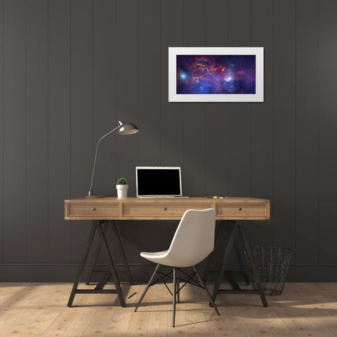 Unique View of the Milky Way White Modern Wood Framed Art Print by NASA