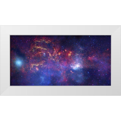 Unique View of the Milky Way White Modern Wood Framed Art Print by NASA