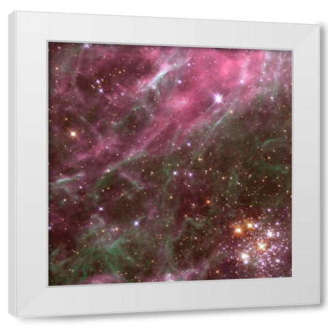 Tarantula Nebula White Modern Wood Framed Art Print by NASA