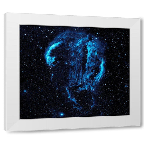 Ultraviolet image of the Cygnus Loop Nebula White Modern Wood Framed Art Print by NASA