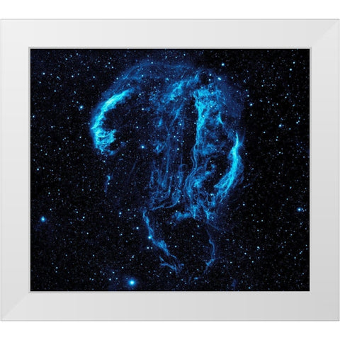 Ultraviolet image of the Cygnus Loop Nebula White Modern Wood Framed Art Print by NASA