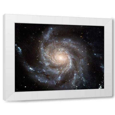 Pinwheel Galaxy White Modern Wood Framed Art Print by NASA