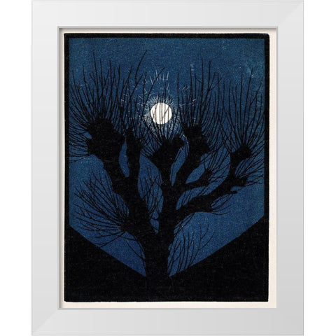 Moon Light White Modern Wood Framed Art Print by De Graag, Julie
