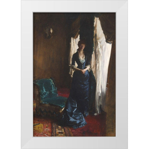Madame Paul Escudier (Louise Lefevre) White Modern Wood Framed Art Print by Sargent, John Singer