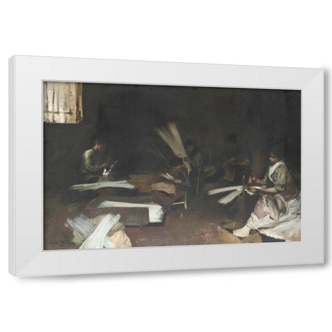Venetian Glass Workers White Modern Wood Framed Art Print by Sargent, John Singer
