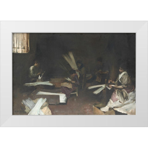 Venetian Glass Workers White Modern Wood Framed Art Print by Sargent, John Singer