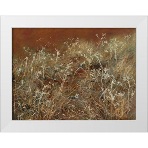 Thistles White Modern Wood Framed Art Print by Sargent, John Singer