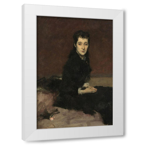 Mrs. Charles Gifford Dyer (Mary Anthony) White Modern Wood Framed Art Print by Sargent, John Singer