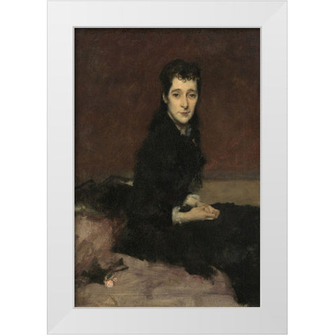 Mrs. Charles Gifford Dyer (Mary Anthony) White Modern Wood Framed Art Print by Sargent, John Singer