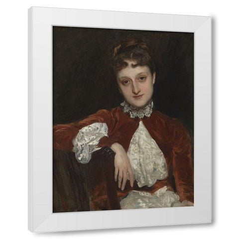 Mrs. Charles Deering (Marion Denison Whipple) White Modern Wood Framed Art Print by Sargent, John Singer