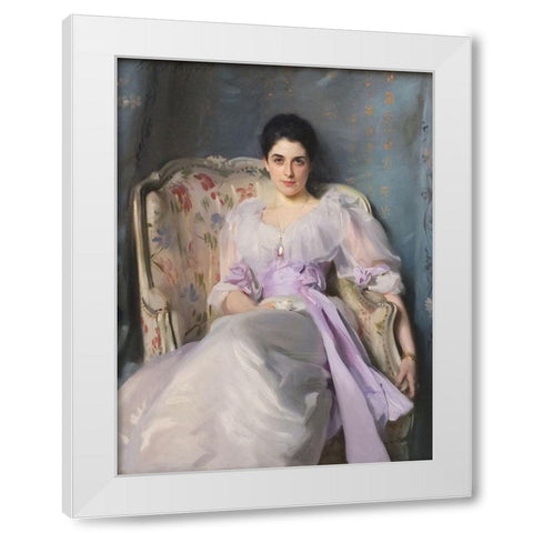 Lady Agnew of Lochnaw White Modern Wood Framed Art Print by Sargent, John Singer