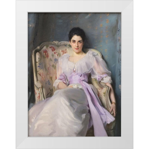 Lady Agnew of Lochnaw White Modern Wood Framed Art Print by Sargent, John Singer