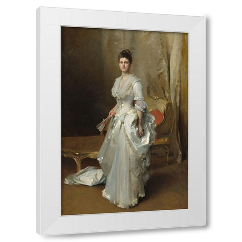 Margaret Stuyvesant Rutherfurd White (Mrs. Henry White),Â 1883 White Modern Wood Framed Art Print by Sargent, John Singer