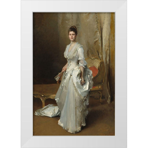 Margaret Stuyvesant Rutherfurd White (Mrs. Henry White),Â 1883 White Modern Wood Framed Art Print by Sargent, John Singer