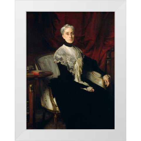 Ellen Peabody Endicott (Mrs. William Crowninshield Endicott) White Modern Wood Framed Art Print by Sargent, John Singer