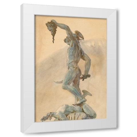 Sketch of Cellinis Perseus White Modern Wood Framed Art Print by Sargent, John Singer