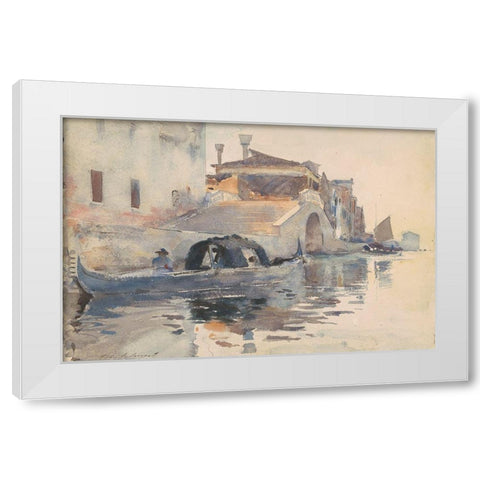 Ponte Panada, Fondamenta Nuove, Venice White Modern Wood Framed Art Print by Sargent, John Singer